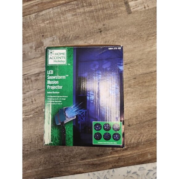 Home Accents Holiday LED Snowstorm Illusion Projector Blue/White Images New - Picture 1 of 3